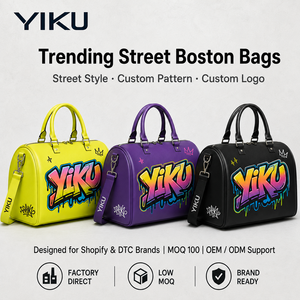 YIKU Custom logo OEM ODM Multi Graffiti Bags <strong>Lady</strong> PU <strong>Leather</strong> <strong>Handbag</strong> Designer <strong>Handbags</strong> Factory Purse <strong>Handbags</strong> for Women - Product Image 1