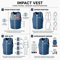 Gilet de protection en néoprène personnalisé pour adultes, unisexe, avec protection en mousse PVC pour le surf, le wakeboard, les motomarines et les jet-skis