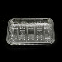 Barquette alimentaire jetable écologique en plastique PET transparent pour viande congelée, fruits frais, légumes, sushis, stockage en chaîne du froid
