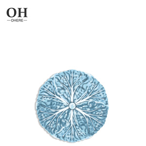 Assiettes de <span class=keywords><strong>service</strong></span> en <span class=keywords><strong>porcelaine</strong></span> fine bleue personnalisées et écologiques pour mariages et fêtes – Assiettes de présentation en céramique vernissée - Product Image 5