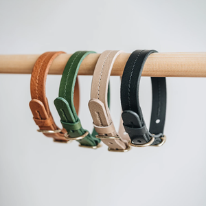 Luxus Haustier-Katzenhalsband aus Leder in Individuellen Farben, Wasserdicht, Klassische Hundehalsbänder aus Veganem Echtleder - Product Image 2