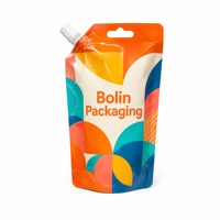 Sachet Doypack à bec verseur imprimé sur mesure, pré-fabriqué, en plastique de qualité alimentaire, pour liquides comestibles, aliments pour bébés, lait et gelée