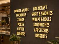 Enseigne personnalisée en lettres 3D en acrylique avec éclairage LED, enseigne extérieure imperméable pour les devantures de magasins, restaurants, entreprises, logo