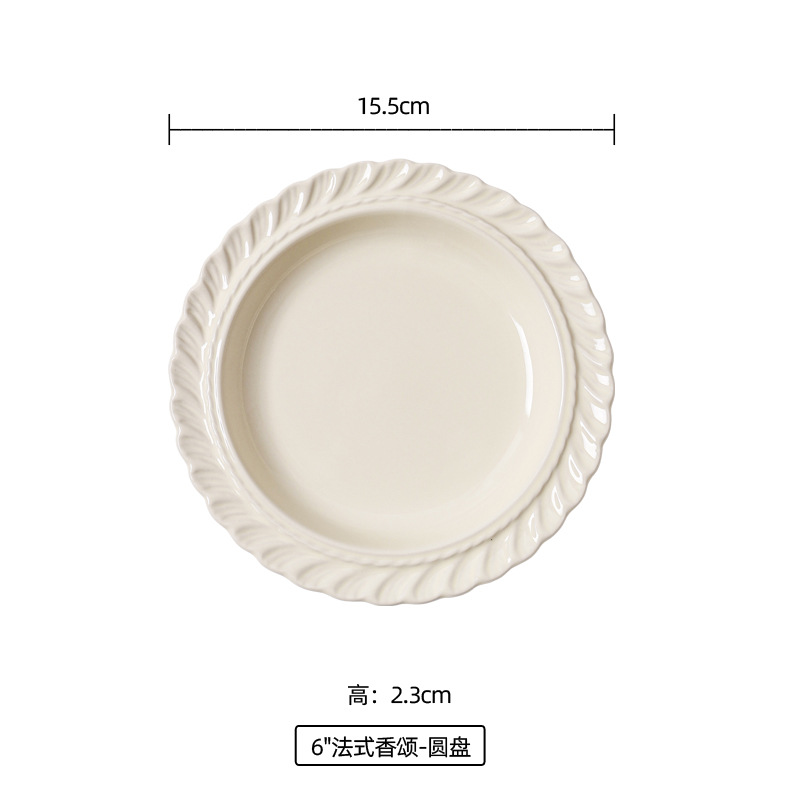 Assiette à pâtisserie chanson française de 6 pouces - 54 par carton
