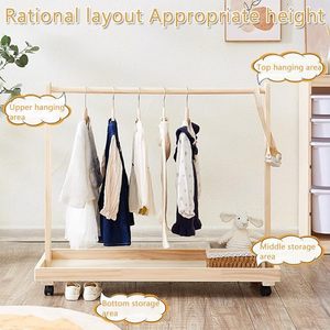 Appendiabiti in Legno Personalizzato per Neonati e Bambini, con Ripiano e Asta Appendiabiti per Cameretta - Product Image 5