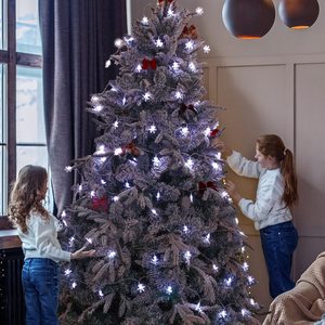 TAIKOO Đèn <span class=keywords><strong>Led</strong></span> Giáng Sinh Đèn Thần Tiên Thay Đổi Màu Trắng Trang Trí Đèn Dây Bông Tuyết Halloween Màu Cam Cho Giáng Sinh - Product Image 4