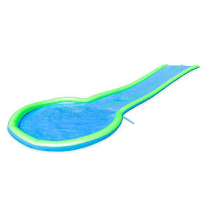 Profitez des plaisirs estivaux en plein air avec le toboggan aquatique double gonflable ELI-E003 de MAKEWAVE, en PVC écologique et léger, conçu pour la piscine. - Product Image 6