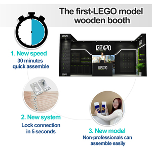 Legobooth Triển Lãm Đứng 10x20 diybooth với miễn phí 3D Dịch vụ thiết kế Modular hệ thống Trọng lượng nhẹ & tái sử dụng cho thương mại cho thấy - Product Image 3