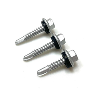 Metric Dacromet High Strength Self-tapping Screws for Carbon Steel with External Hexagonal Flange Drill Bit