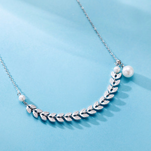 Collier ras du cou en <span class=keywords><strong>argent</strong></span> sterling pour femmes, chaînes de perles, ajustables, nouvelle collection, - Product Image 5