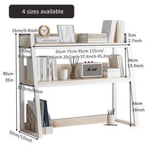 Ký túc xá bàn hutch thang máy tính để bàn Kệ sách 2 tầng Máy tính để bàn tủ sách bàn hutch Top chỉ bàn tổ chức kệ - Product Image 6