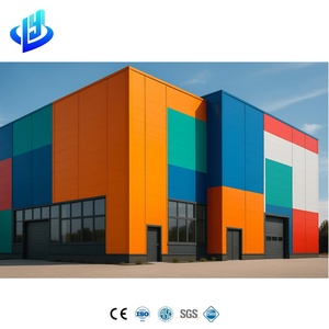 조립식 강구조 플랜트 공장 작업장 금속 건축 현대 외관 기하학적 설계 산업 건설 시스템 - Product Image 3