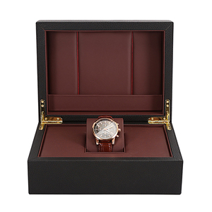 Custom Luxury Watch Box Square Leather Watch Box With Crocodile Pattern And Custom Logo