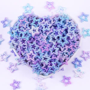 Hengxin10-12MMアクリルスターボウミックスカラフルトライアングルスクエアビーズスライムクラフトデコレーション子供DIYおもちゃ - Product Image 1