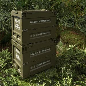 Upgraded PP Material Folding <b>Storage</b> <b>Box</b> Large Capacity Heavy Duty Outdoor <b>Camping</b> Organizer for Car Trunk - Product Image 2