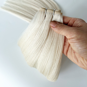 Longue durée pas de frisottis pas d'enchevêtrement <span class=keywords><strong>blond</strong></span> glacé pas chaud pas de nuances d'<span class=keywords><strong>orange</strong></span> Premium vierge Remy Machine trames Extensions de cheveux - Product Image 1