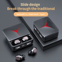 M90 TWS V5.3 Slide Design HiFi Qualité sonore Type-C Écouteurs sans fil Écouteurs Casque de jeu