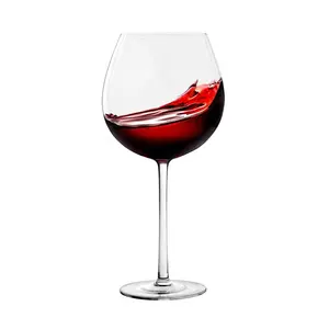 Tasse en verre à gin colorée en cristal sans plomb avec logo personnalisé Verre à vin rouge en cristal, Grand ballon Copa Gin & Tonic