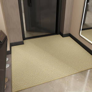 Alfombra de Entrada para el Hogar, Rectangular, Antideslizante, de Terciopelo, Color Gris Ahumado, Resistente a las Manchas - Product Image 2