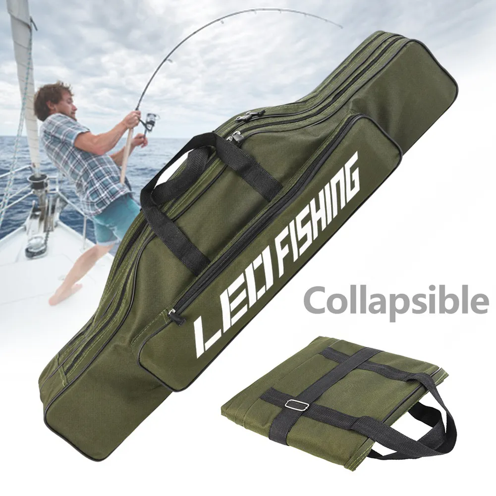80 cm 100cm 150cm borsa per attrezzatura da pesca pieghevole portatile borsa per mulinello da pesca borsa da pesca impermeabile