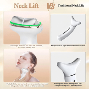 Dispositivo <span class=keywords><strong>de</strong></span> Belleza Frío y Caliente para Rostro y Cuello, Masajeador Facial con Luz LED <span class=keywords><strong>de</strong></span> 7 Colores, <span class=keywords><strong>Escultor</strong></span>, Compresa <span class=keywords><strong>de</strong></span> <span class=keywords><strong>Hielo</strong></span> Calefactora, Microcorriente - Product Image 4