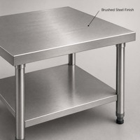 Tables en acier inoxydable 304/201, parfaites pour toutes sortes d'utilisations, comme les barbecues en plein air, les étagères de garage, etc.