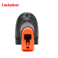 Luckydoor K-210 Portable USB COM 1D Laser Barcode Scanner Kecepatan Tinggi 300 Pemindaian/Detik Ukuran A4 Garansi 2 Tahun Stok Bekas Hitam