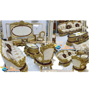 Conjunto de muebles de diseño artesanal para sala de estar, conjunto de sofás hechos a mano con clase, artesanías de madera de lujo para sala de estar - Product Image 1