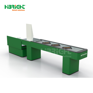 Quầy tính tiền siêu thị HIGHBRIGHT với băng tải tự động bằng thép không gỉ và máy tính tiền điện tử - Product Image 5