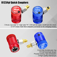 Adaptateur rapide réglable R134A pour manomètre de climatisation haute et basse pression, raccord 1/4 SAE pour climatisation automobile