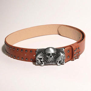 Cinturón Juvenil Punk con Calavera y Botones a Presión de PU, Cinturón Casual de Plástico, Cinturón Gótico Moderno para Hombres y Mujeres, Moda <span class=keywords><strong>2026</strong></span> - Product Image 4