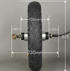 Roue de scooter pliable en alliage d'aluminium de 12 pouces avec moteur de moyeu BLDC sans balais et sans engrenage 24V/36V/48V 350W, kit d'accessoires - Product Image 3