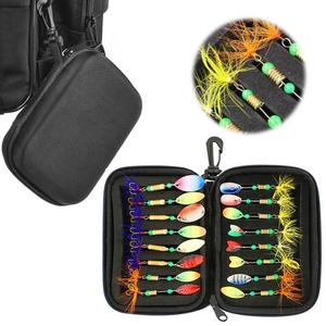 Weihe 16pcs Mồi Câu Cá Spinners mồi Muỗng thiết lập với giải quyết Túi <span class=keywords><strong>Trout</strong></span> Bass cá hồi Pike walleye cá hồi Mồi Câu Cá - Product Image 2