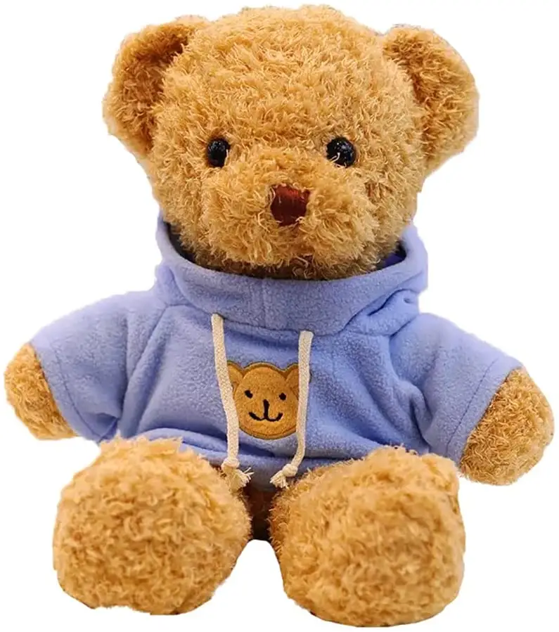 Peluche personalizado para niños, oso de peluche con camiseta, juguete de peluche, venta al por mayor