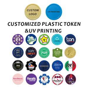 Jetons vierges en plastique de 39 mm avec logo personnalisé imprimé pour jeux, jetons de poker, jetons de chariot de courses - Product Image 5