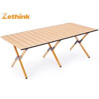Table pliante portable en acier au carbone, design moderne, mobilier de camping pour pique-niques et barbecues en extérieur, élégant mobilier de salle à manger en fer