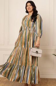 Vêtements décontractés pour femmes de style moderne longueur au sol longue robe en rayonne imprimée à fleurs pour femmes vêtements décontractés et de fête - Product Image 6