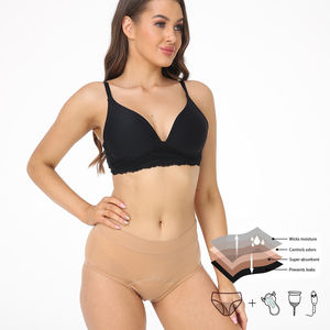 Intiflower PL605 Culotte menstruelle lourde à 4 couches Sous-vêtement biologique super doux pour femme - Product Image 1