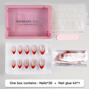 เล็บปลอมแบบกดติดลายตาแมวฝรั่งเศส 24 ชิ้น พร้อมกล่องบรรจุภัณฑ์ - Product Image 2