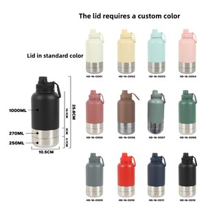 Stainless Steel Insulated Water <b>Bottle</b> 32oz Double Wall Vacuum Flask Travel Outdoor <b>Drink</b> Container Modern Design Solid Color - Product Image 5