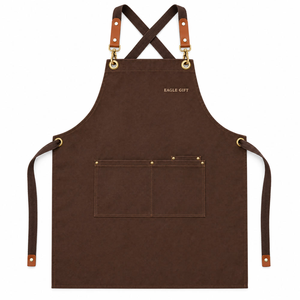Tabliers de bar en toile à séchage rapide OEM, personnalisables avec logo, respirants, uniformes de chef et de serveur pour restaurant, vêtements de travail lavables pour baristas - Product Image 2