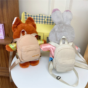 <span class=keywords><strong>Sac</strong></span> à <span class=keywords><strong>dos</strong></span> en peluche <span class=keywords><strong>personnalisé</strong></span> Nick Fox & Bunny, <span class=keywords><strong>sac</strong></span> d'école en forme de figurine en peluche, <span class=keywords><strong>sac</strong></span> de voyage doux à personnage de dessin animé pour enfants - Product Image 3