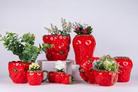 Vente en gros service de table melon d'eau simplicité créative peinte à la main vente chaude assiette en céramique de fruits