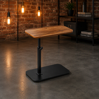 Table de chevet portable et mobile, réglable en hauteur, en forme de C, avec roulettes, pour la maison, le bureau, les petits espaces