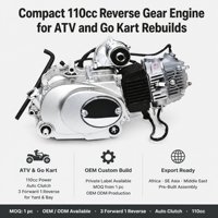 Ensemble Moteur Moto/Quad Lifan 110cc à Démarrage Électrique, Embrayage Automatique, 3 Vitesses Avant, 1 Marche Arrière pour Véhicules Tout-Terrain et Karts
