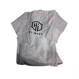 Kimono de BJJ Hi-Wear Deportivo Negro para Adultos Unisex, Uniforme de Artes Marciales de Algodón con Cinturón Blanco, 450g, Secado Rápido y Transpirable - Product Image 2