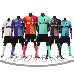 Fußball trikot Polyester Fußball uniform Sportler Team Fußball uniform Atmungsaktives Fußball trikot für Männer Kinder DIY Custom