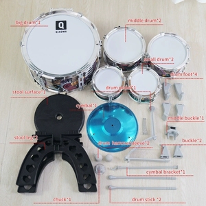 Wholesale Children Jazz <b>Drum</b> Kit 5‑Piece Percussion Toy Set Toddler Music Enlightenment Instrument <b>For</b> Gift - Product Image 4