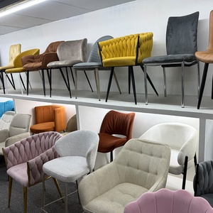 Fauteuils d'appoint d'intérieur en velours rembourrés avec pieds en métal pour <span class=keywords><strong>restaurant</strong></span> - Vente en gros de meubles de maison - Product Image 6