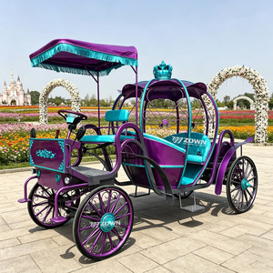 Carruaje Eléctrico Rosa Estilo Cenicienta para Bodas y Turismo, Frenos Hidráulicos de Alta Calidad, Tamaño Personalizable - Product Image 1